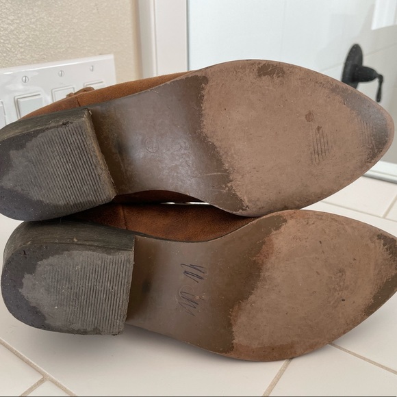 Qupid Brown Vegan Leather Ankle Boots - Picture 7 of 7